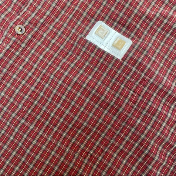 Vintage 90s LL Bean Plaid S/S Button Down Shirt Size XL Tall - Picture 3 of 4